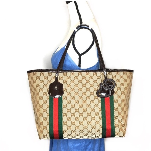 Authentic Gucci Sherry Line tote bag brown monogram canvas - Picture 2 of 16